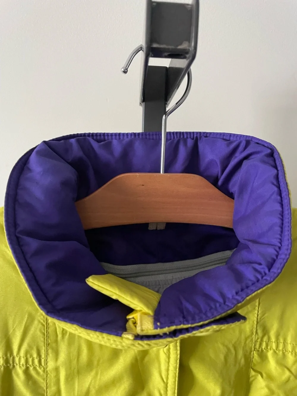 90s Vintage Jones Vancouver Canada Longline Parka Jacket Lime Green Retro Ski - Picture 4 of 11